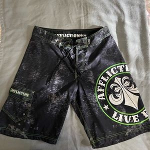 Affliction board shorts size 32